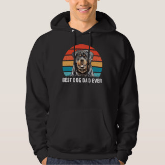 Bästa Hund Pappa någonsin Cute Rottweiler Retro-Vi Hoodie