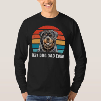 Bästa Hund Pappa någonsin Cute Rottweiler Retro-Vi T Shirt