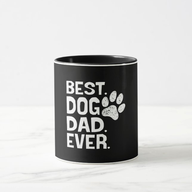 Bästa Hund Pappa någonsin design Mugg (Center)