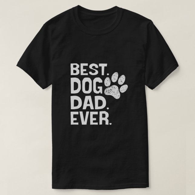 Bästa Hund Pappa någonsin design T Shirt (Design framsida)