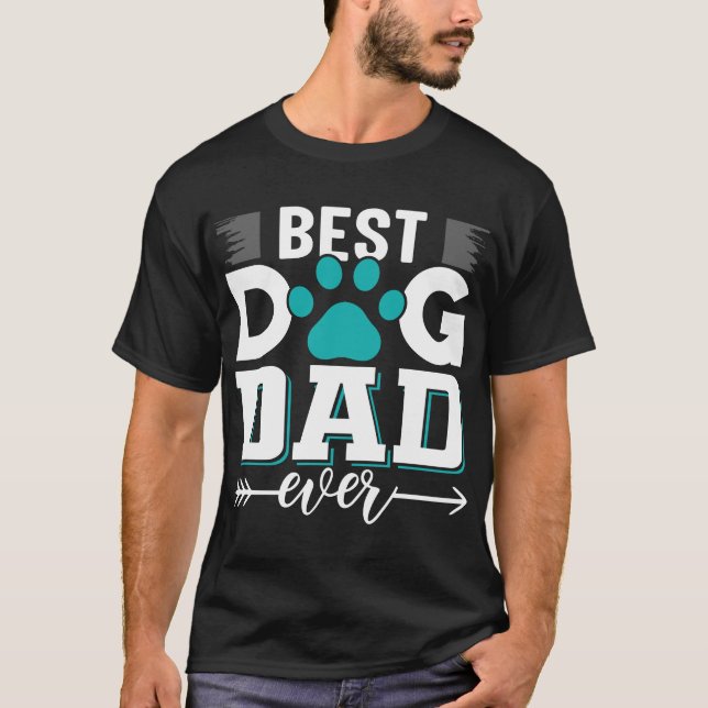 *Bästa Hund Pappa någonsin Digital Art T Shirt (Framsida)
