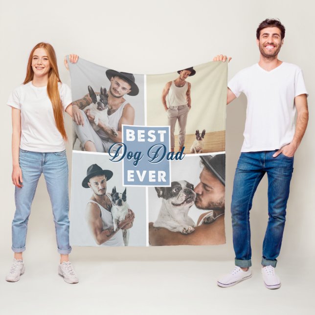 Bästa Hund Pappa någonsin Fars dag bästa Hund någo Fleecefilt (På plats)