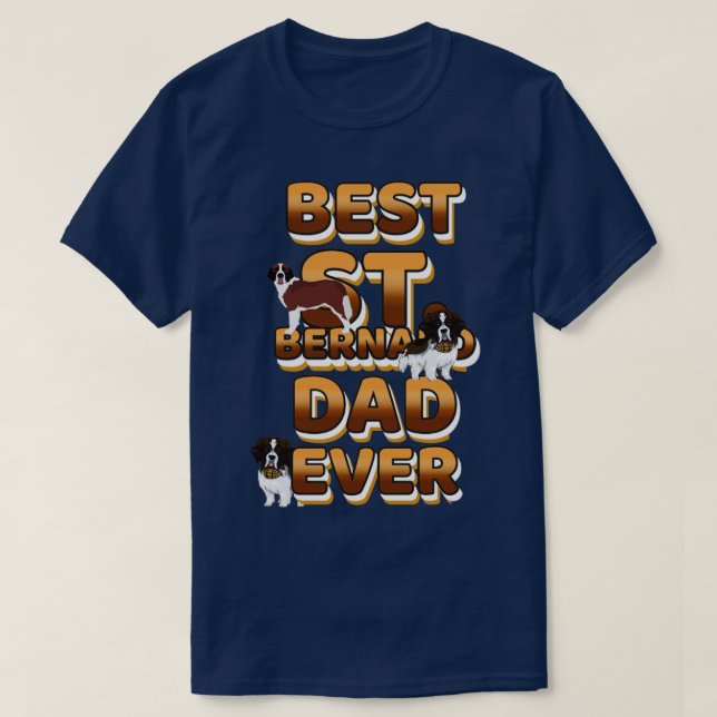 Bästa Hund Pappa någonsin före T Shirt (Design framsida)