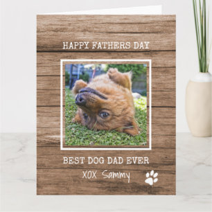 Bästa Hund Pappa någonsin Foto Fars dag Kort