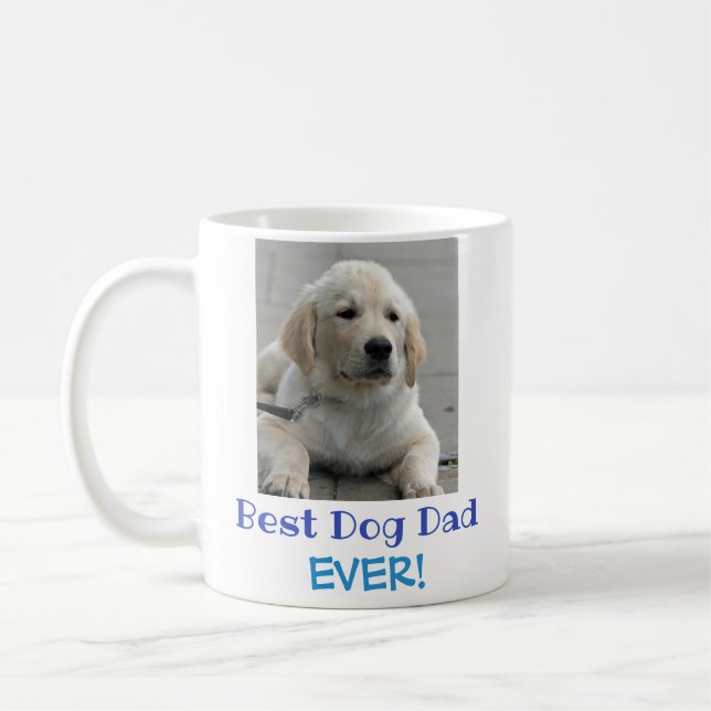 Bästa Hund Pappa någonsin-foto Kaffemugg (Vänster)