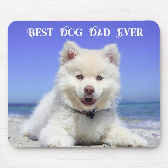 Bästa Hund-Pappa någonsin-foto Pet-muspekaren i Ro Musmatta (Framsidan)