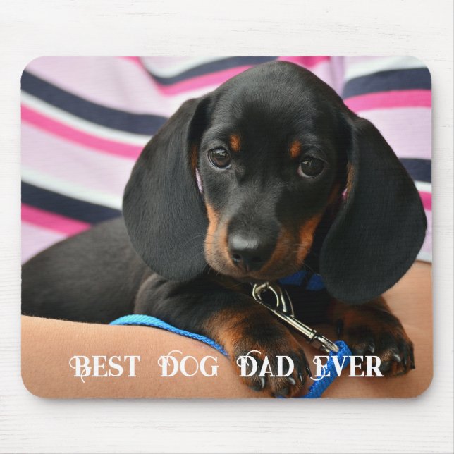 Bästa Hund-Pappa någonsin-foto Pet-Roligt-dockan Musmatta (Framsidan)