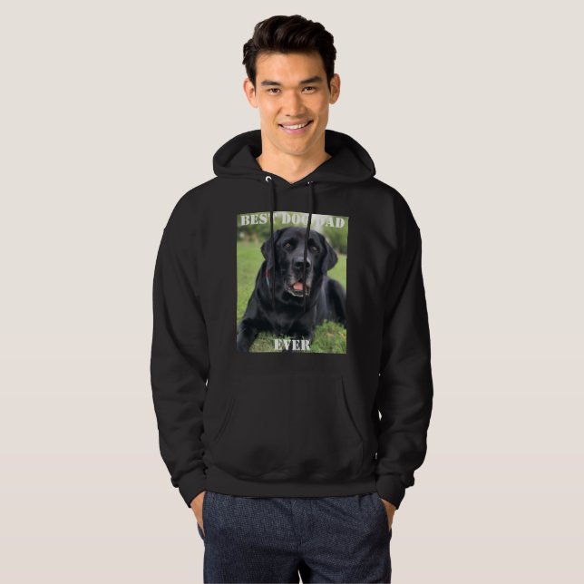Bästa Hund Pappa någonsin-fotomarionett ger Roligt Hoodie (Hel framsida)