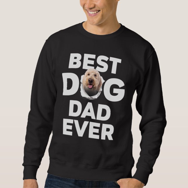 Bästa Hund Pappa någonsin Goldendoodle Lång Ärmad Tröja (Framsida)