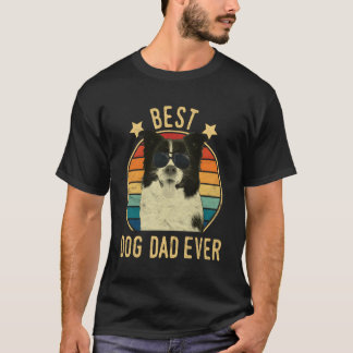 Bästa Hund Pappa någonsin Gräns Collie Fars dag Gi T Shirt