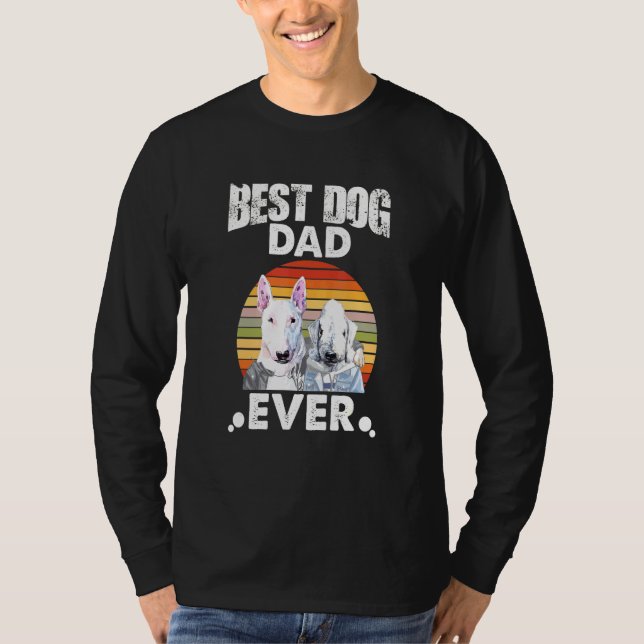 Bästa Hund Pappa någonsin har stare Bull Terrier o T Shirt (Framsida)
