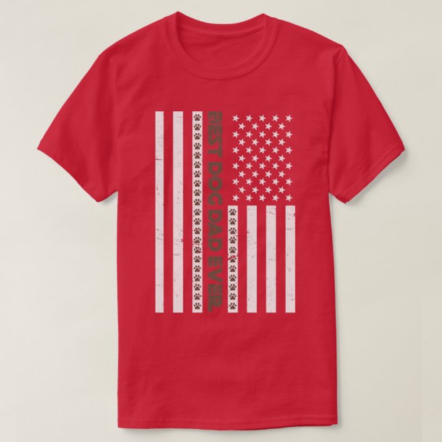 Bästa Hund Pappa någonsin Hund T Shirt (Design framsida)
