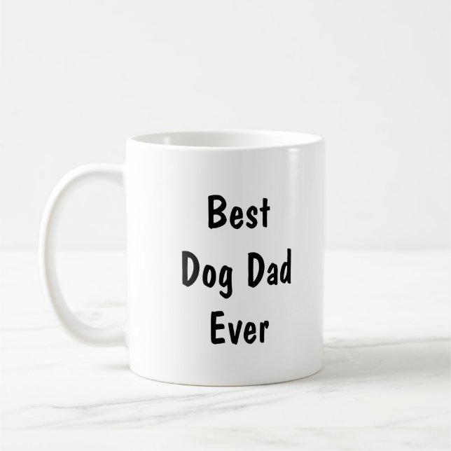 Bästa Hund Pappa någonsin Kaffemugg (Vänster)