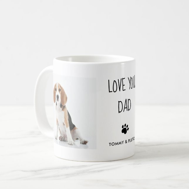 Bästa Hund Pappa någonsin Kaffemugg (Framsida vänster)