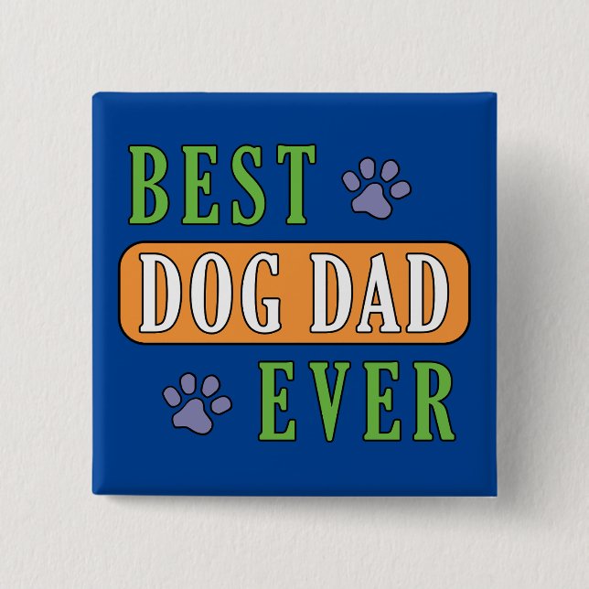 Bästa Hund Pappa någonsin Knapp (Framsida)