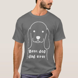 Bästa hund pappa någonsin l vit grafisk hund grått t shirt