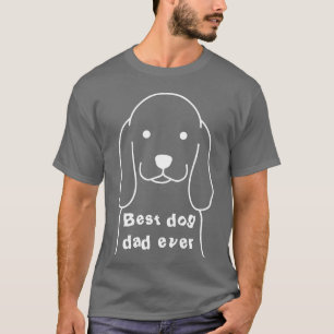 Bästa hund pappa någonsin l vit grafisk hund grått t shirt
