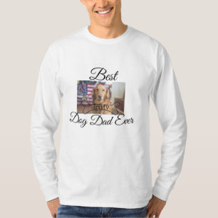 Bästa hund Pappa någonsin lägga till namn fotoben T Shirt