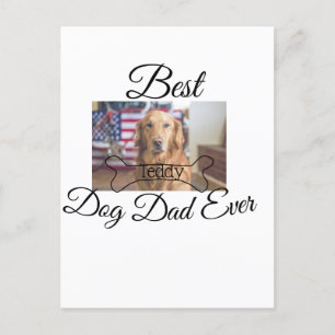 Bästa hund Pappa någonsin lägga till namn fotoben Vykort