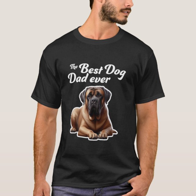 Bästa Hund Pappa någonsin - Mastiff T Shirt (Framsida)