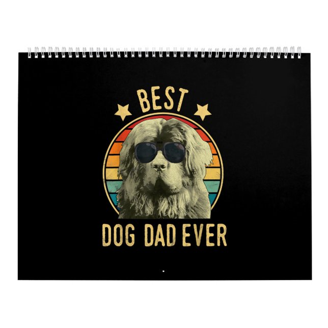 Bästa hund pappa någonsin | Newfoundland pappa gif Kalender (Omslag)