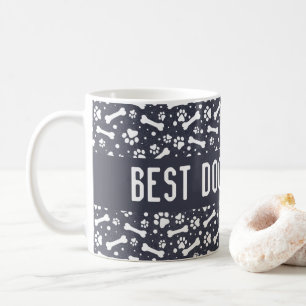 Bästa Hund Pappa någonsin Paw-utskrift Kaffemugg