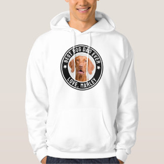 Bästa Hund-Pappa någonsin-Personlig Pet-foto och N Hoodie