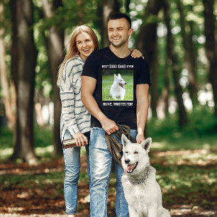 Bästa Hund-Pappa någonsin-Personlig Pet-fotosvart  T Shirt