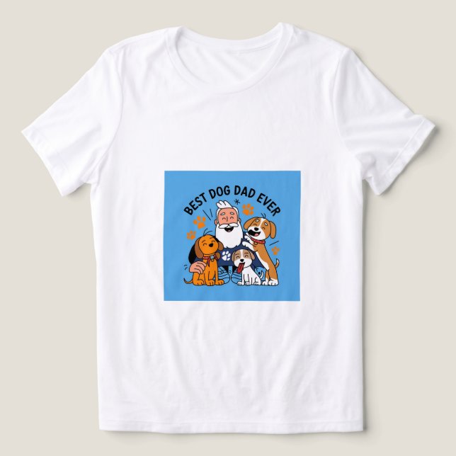 Bästa Hund Pappa någonsin Personlig Pet Photo T-Sh T Shirt (Design Framsida)