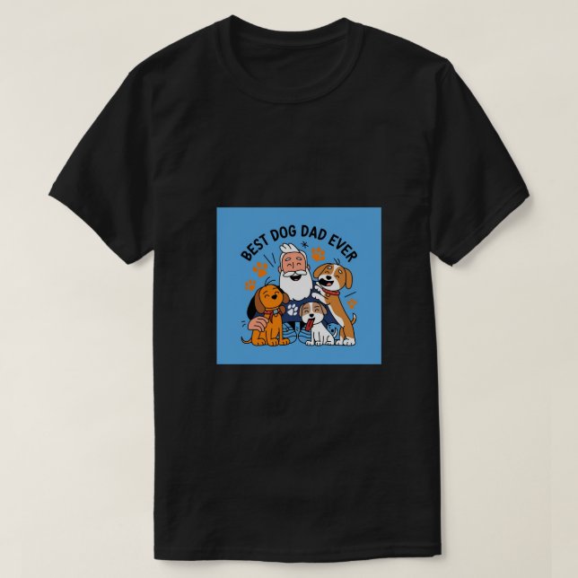 Bästa Hund Pappa någonsin Personlig Pet Photo T-Sh T Shirt (Design framsida)