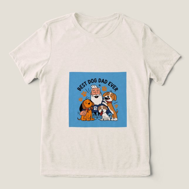 Bästa Hund Pappa någonsin Personlig Pet Photo T-Sh T Shirt (Design Framsida)