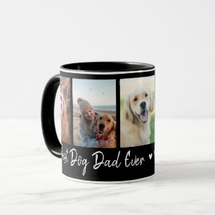 Bästa Hund Pappa någonsin Pet 5 Photo Collage Blac Mugg