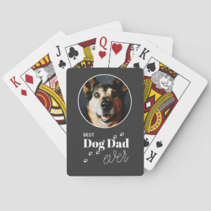 Bästa Hund Pappa någonsin Pet Photo Casinokort