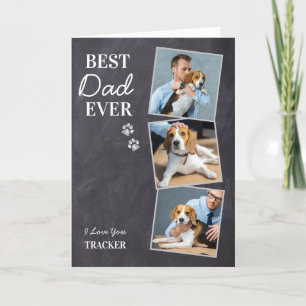 Bästa Hund Pappa någonsin Pet Photo Fars dag Helgkort
