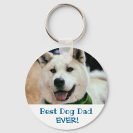 Bästa Hund Pappa någonsin Pet Photo Nyckelring