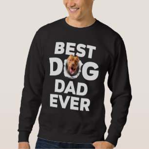 Bästa Hund Pappa någonsin Pitbull Lång Ärmad Tröja