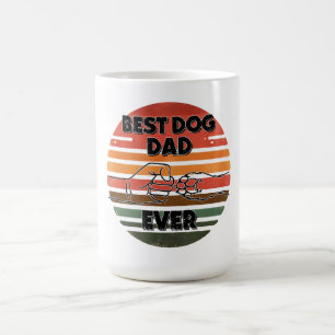 Bästa Hund-Pappa någonsin - Retro Tass-klump Mugg