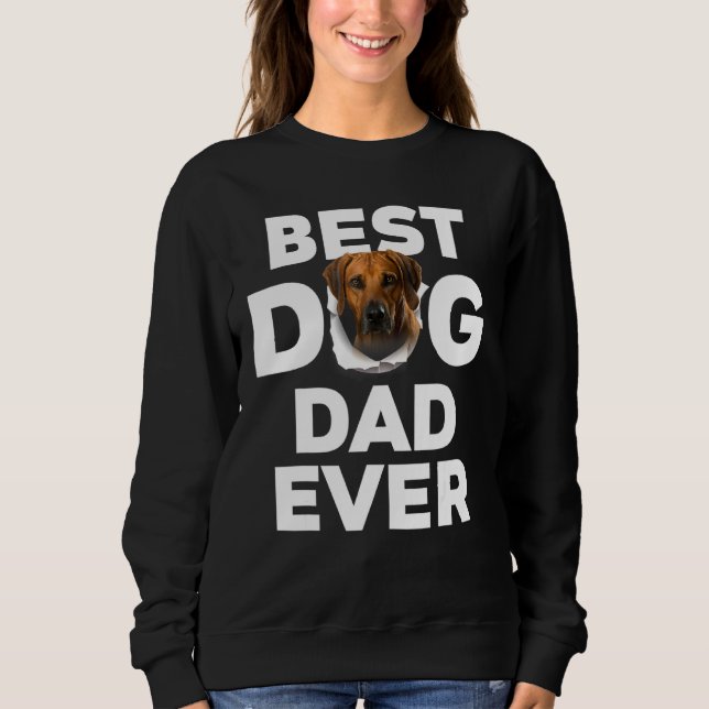 Bästa Hund-Pappa någonsin Rhodesian Ridgeback T Shirt (Framsida)