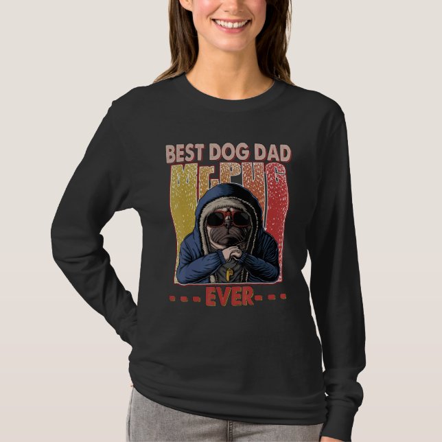 Bästa Hund Pappa någonsin Rolig hund pappa Fars da T Shirt (Framsida)