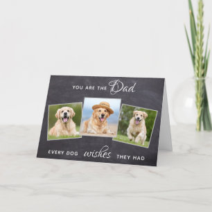 Bästa Hund Pappa någonsin Rustic Pet Photo Fars da Helgkort