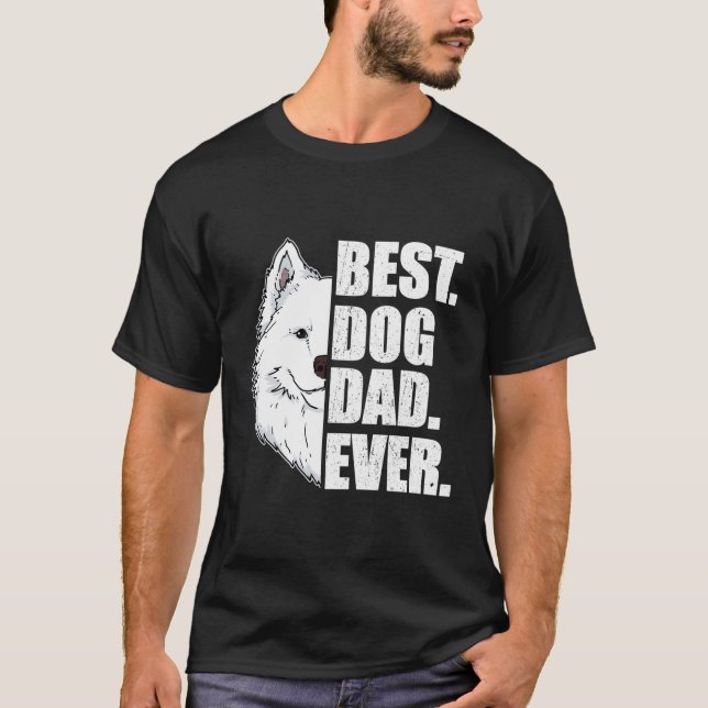 Bästa Hund Pappa någonsin Samoyed Pappa Fars dag G T Shirt (Framsida)