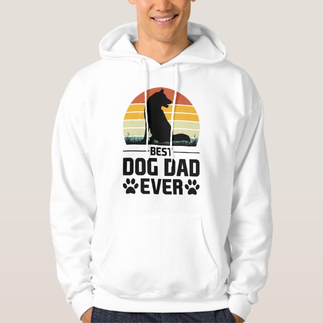 Bästa Hund Pappa någonsin T-Shirt 3 Hoodie (Framsida)