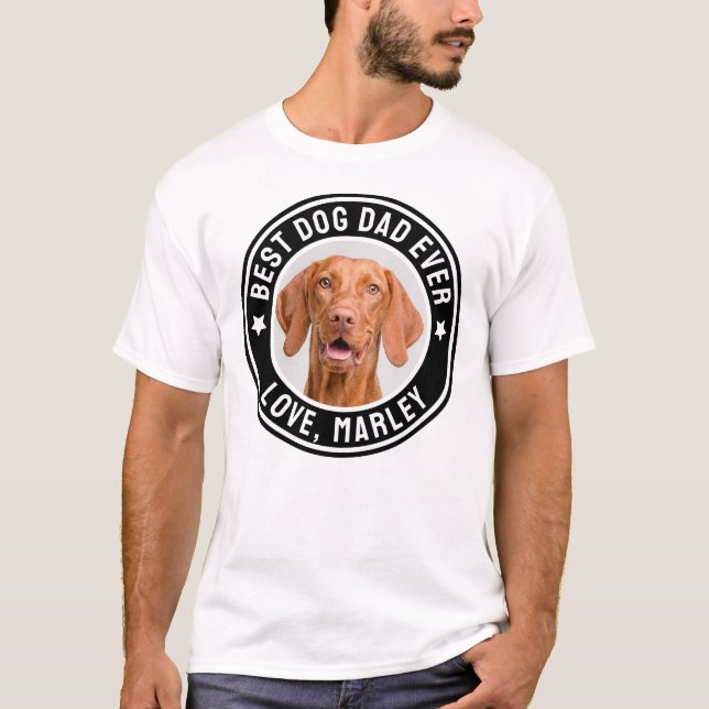 Bästa Hund-Pappa någonsin-T-Shirt-Anpassningsbar-f T Shirt (Framsida)