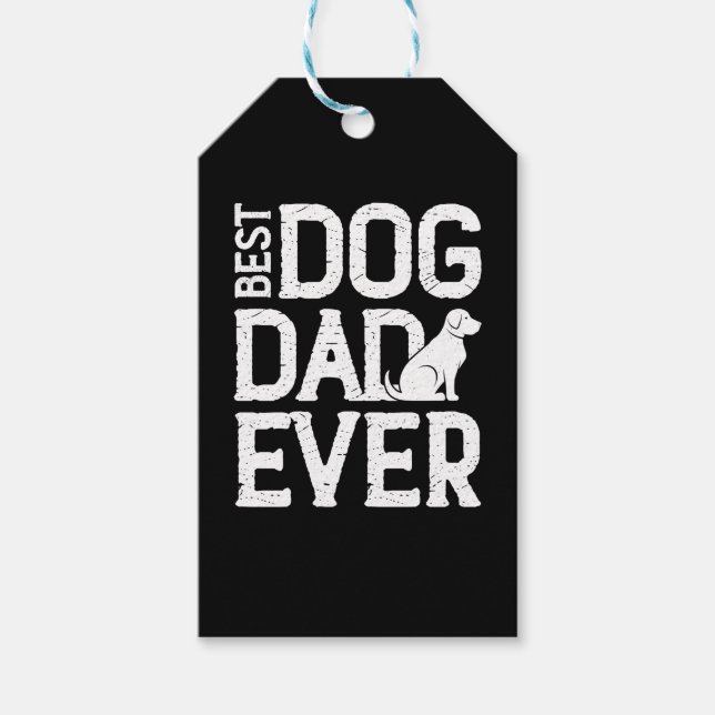 Bästa Hund-Pappa någonsin T-Shirt-design (2) Presentetikett (Framsidan)