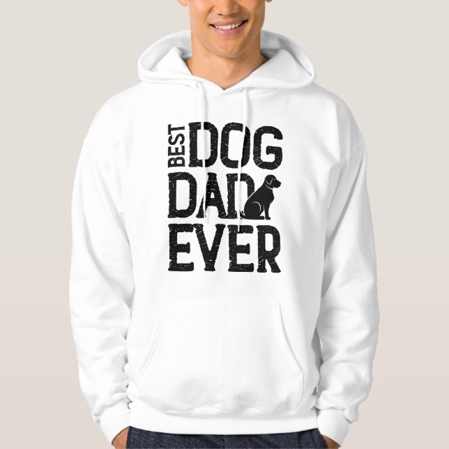 Bästa Hund-Pappa någonsin T-Shirt-design (3) Hoodie (Framsida)