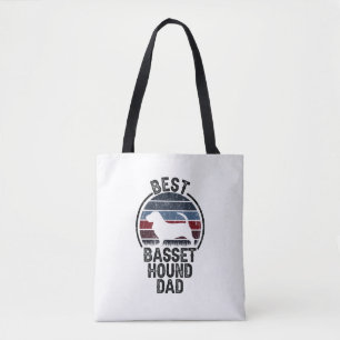 Bästa Hund Pappa - Vintage Basset Hound Tygkasse