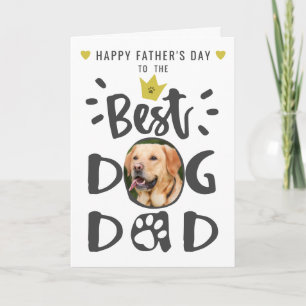 Bästa Hund Pet Photo Cute Typography Fars dag Kort