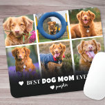 Bästa Hund Pet Photo Musmatta<br><div class="desc">Personlig "Best Hund Mamma någonsin" 6 Foto Collage Mouse Pad. Gratulera till kärlek och visa hårigets vänner med den här anpassningsbarnas musknapp, designad för att få en personlig och praktisk kontakt på hennes arbetsyta. "Bästa Hund någonsin" visas elegant överst i svart text, skapar en enkel men hjärtfull design. Nedan visar...</div>