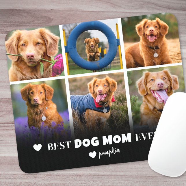 Bästa Hund Pet Photo Musmatta (Best Dog Mom Pet Photo Mouse Pad )