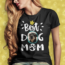 Bästa Hund Pet Photo Paw Skriv ut vit text i cute T Shirt